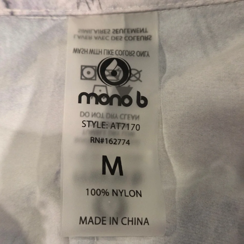 Mono‎ B Women's Cropped Lightweight Bomber Jacket Size M, Lightening Tie Dye